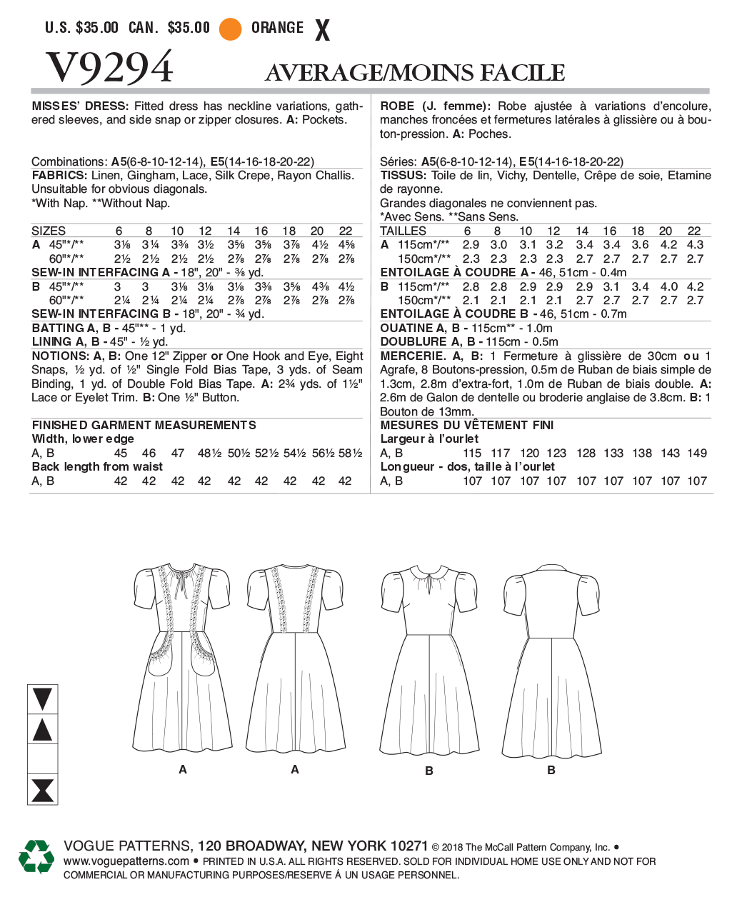 Vogue Vintage Dress V9294 - Image 10