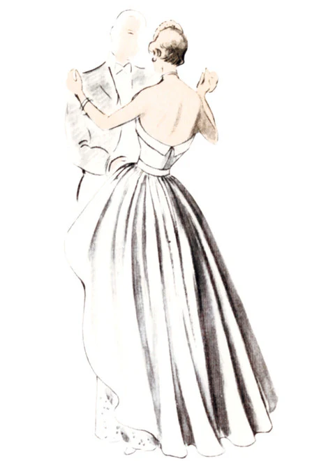 Vogue Vintage Evening Dress V1963 - Image 3
