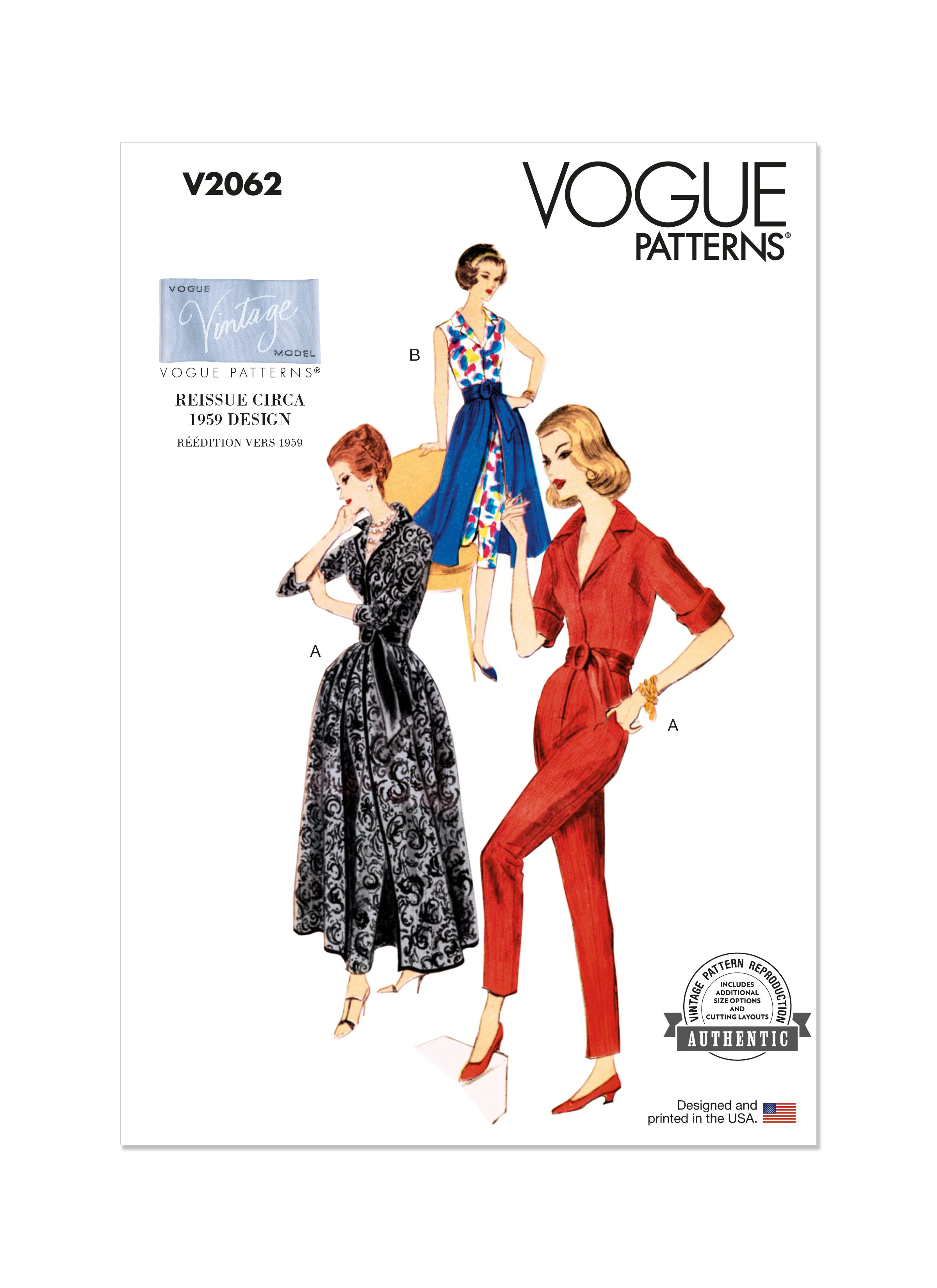 Vogue Vintage Slacksuit (Jumpsuit) & Skirt V2062 - Image 2