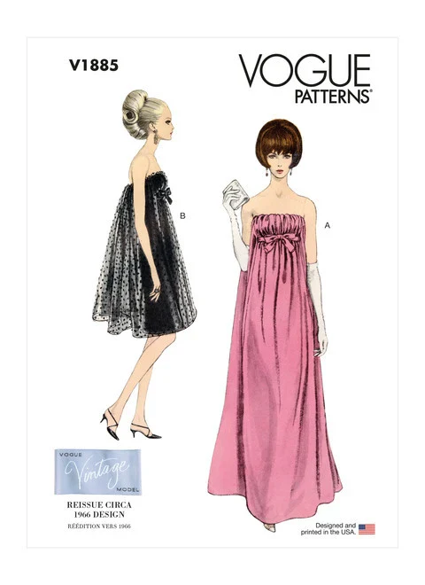 Vogue Vintage Special Occasion Dress V1885 - Image 2