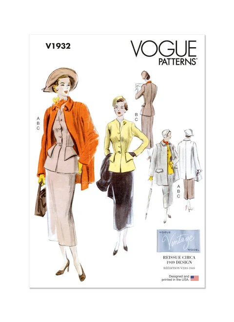 Vogue Vintage Suit & Coat V1932 - Image 2
