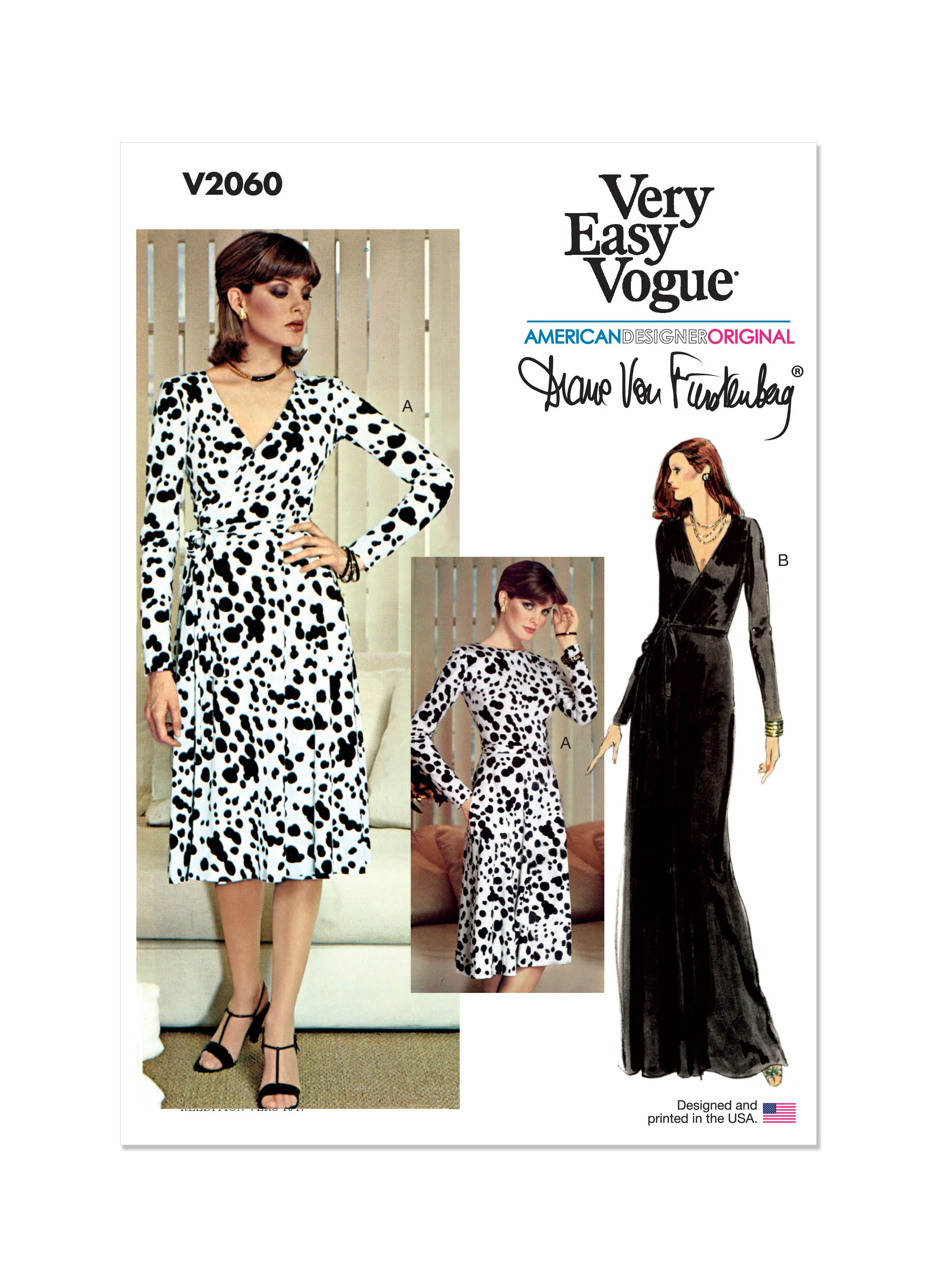 Vogue Vintage 1970's Wrap Dress V2060 - Image 3