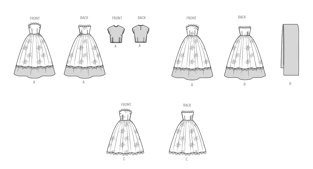 Vogue Vintage 1950's Evening/Bridal Dress & Stole V2061 - Image 3