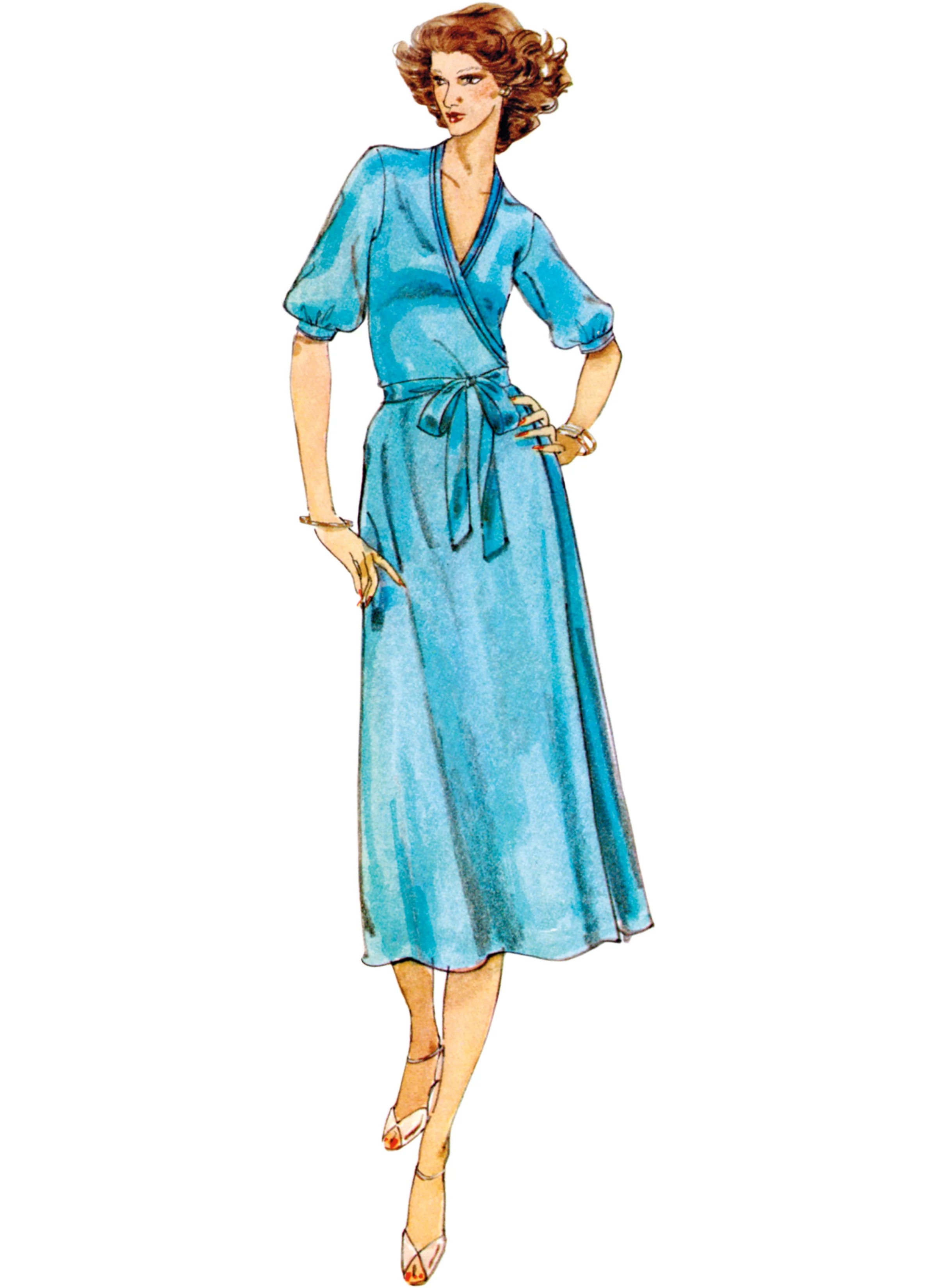 Vogue Vintage Wrap Dress V2081 - Image 4