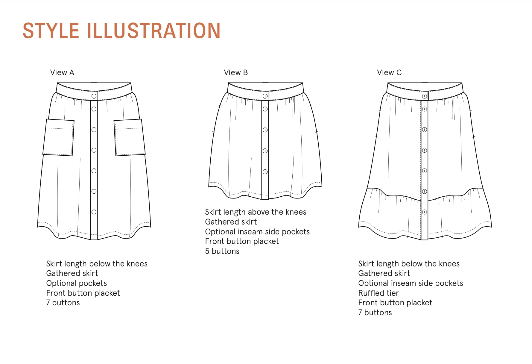 Wardrobe by Me Front Button Skirt - Image 5