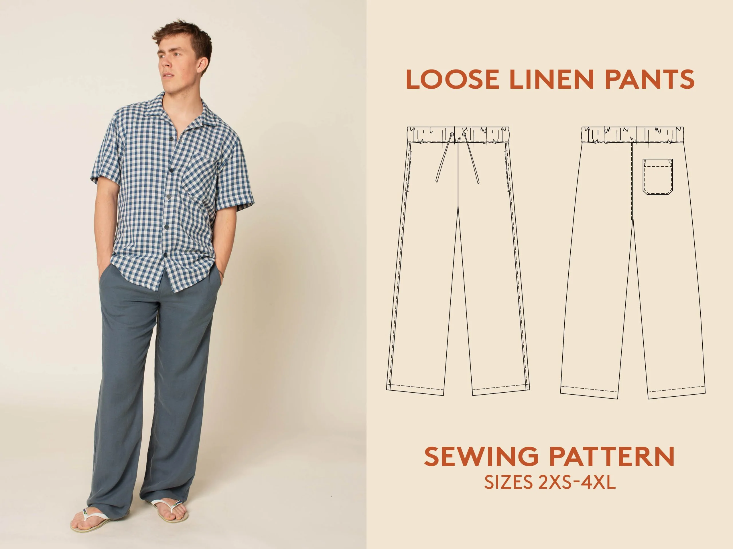 Wardrobe by Me Men's Loose Linen Pants - Image 7