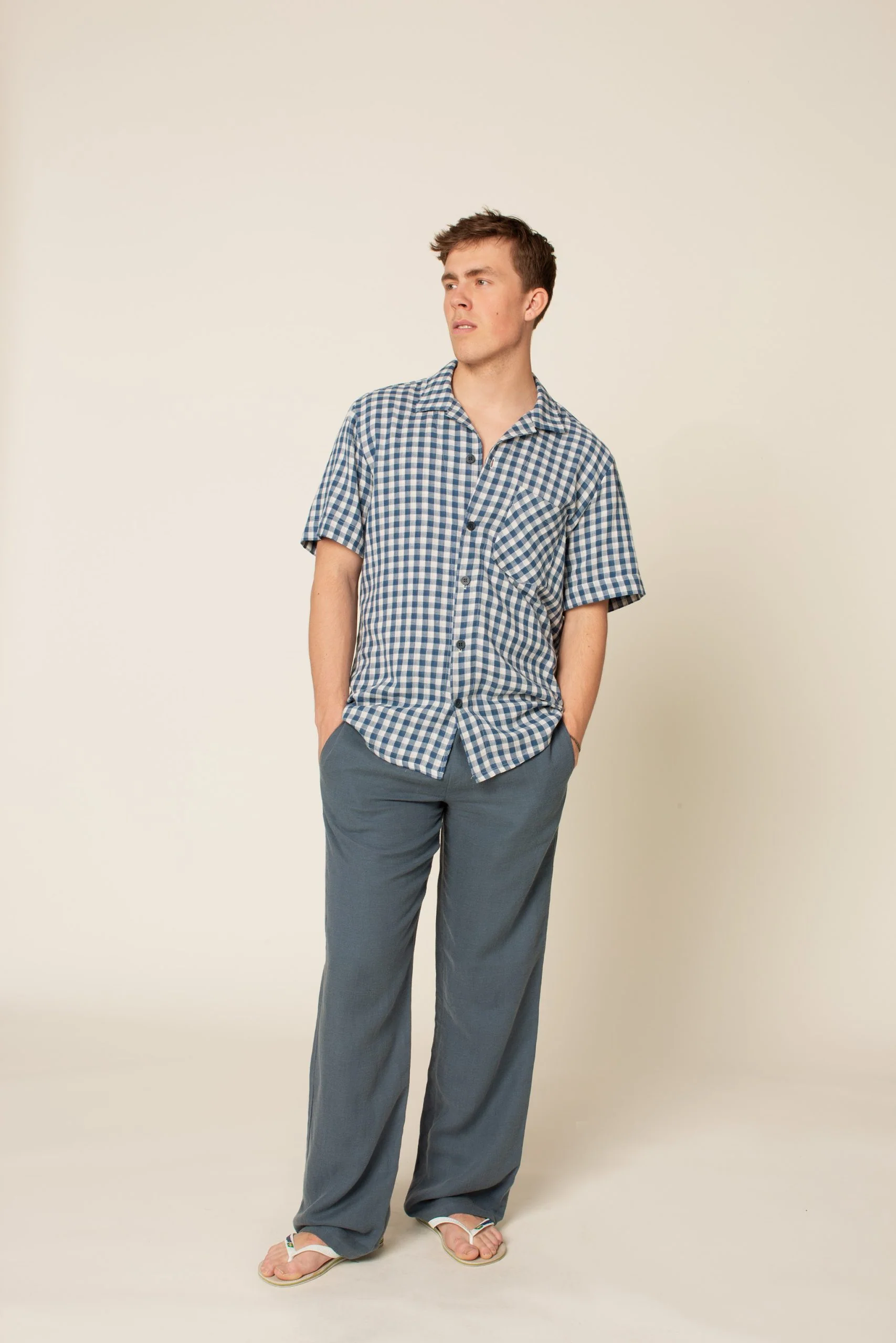 Wardrobe by Me Men's Loose Linen Pants - Printed copy shop (+£7.00)