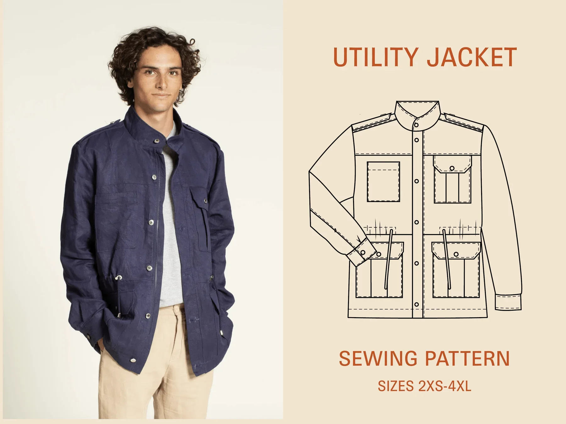 Wardrobe by Me Men's Utility Jacket - Image 6