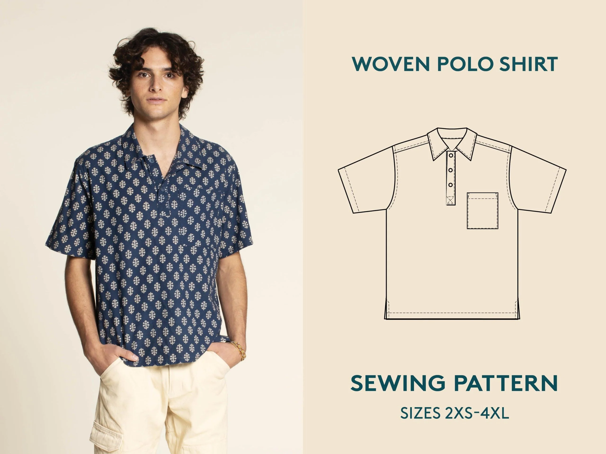 Wardrobe by Me Men's Woven Polo Shirt - Image 7